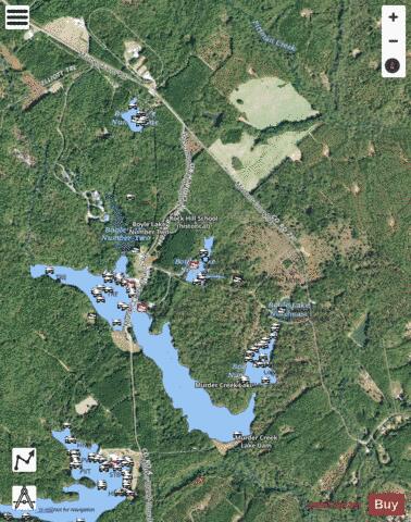 Boyle Lake Number Three depth contour Map - i-Boating App - Satellite