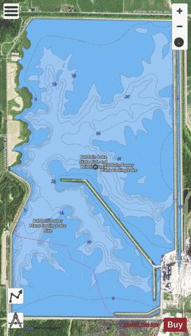 Baldwin Power Plant Cooling Lake depth contour Map - i-Boating App - Satellite