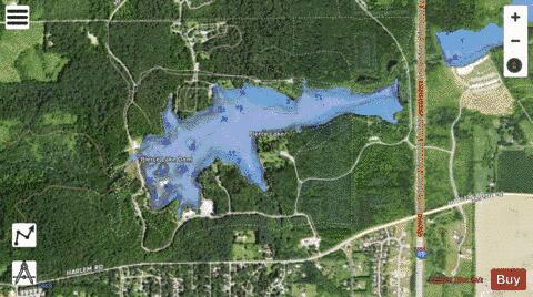Pierce Lake depth contour Map - i-Boating App - Satellite