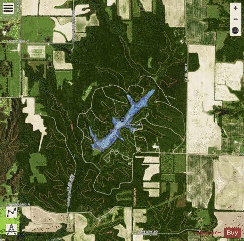 Ramsey Lake depth contour Map - i-Boating App - Satellite
