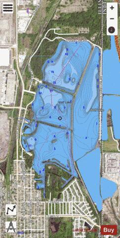 Wold Lake depth contour Map - i-Boating App - Satellite