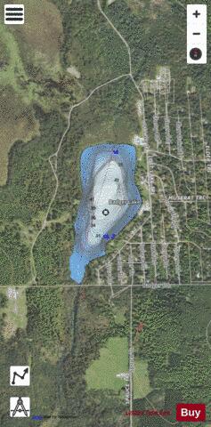 Badger Lake ,Alcona depth contour Map - i-Boating App - Satellite