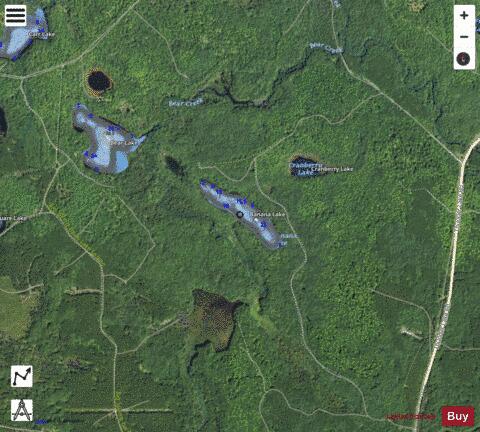 Banana Lake ,Schoolcraft depth contour Map - i-Boating App - Satellite