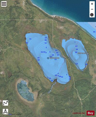 Big Trout Lake depth contour Map - i-Boating App - Satellite