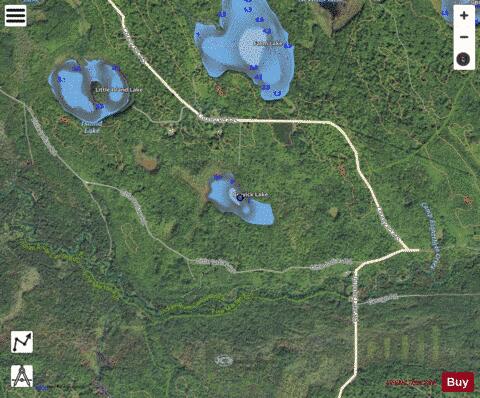 Brevick Lake ,Schoolcraft depth contour Map - i-Boating App - Satellite