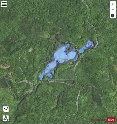 Brocky Lake ,Marquette depth contour Map - i-Boating App - Satellite
