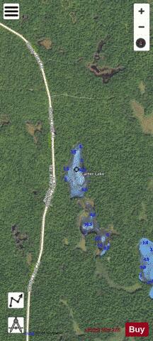 Carter Lake ,Alger depth contour Map - i-Boating App - Satellite