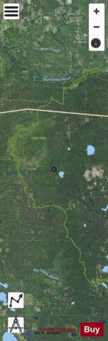 Dickinson + Picnic Lakes depth contour Map - i-Boating App - Satellite