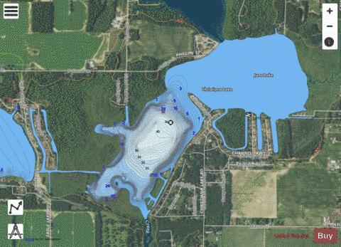 Christiann Lake depth contour Map - i-Boating App - Satellite