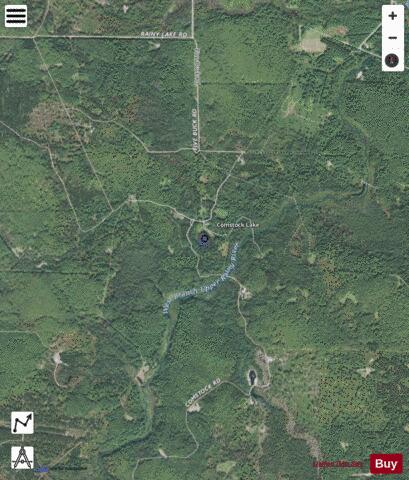 Comstock Lake ,Presque Isle depth contour Map - i-Boating App - Satellite