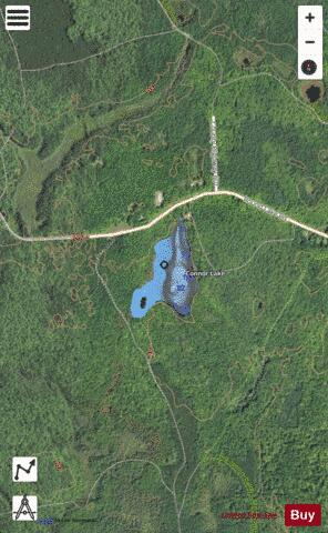 Connor Lake ,Delta depth contour Map - i-Boating App - Satellite