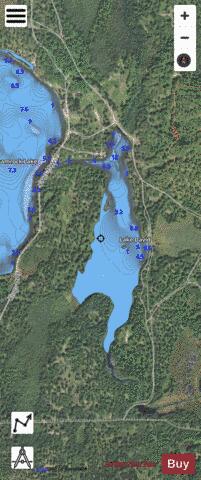 David  Lake ,Oscoda depth contour Map - i-Boating App - Satellite