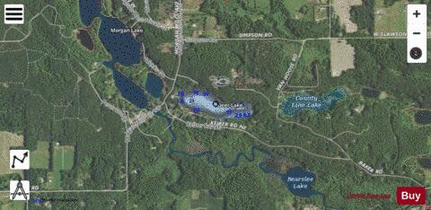 Deer Lake ,Kent depth contour Map - i-Boating App - Satellite