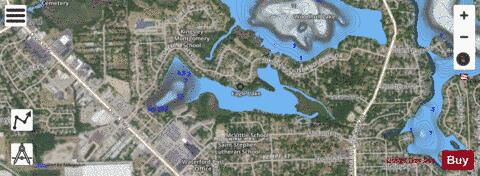 Eagle Lake ,Oakland depth contour Map - i-Boating App - Satellite