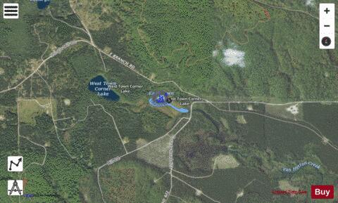 East Town Corner Lake ,Montmorency depth contour Map - i-Boating App - Satellite