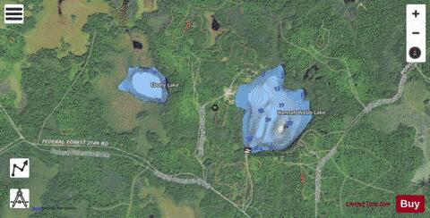 Ebony Lake depth contour Map - i-Boating App - Satellite