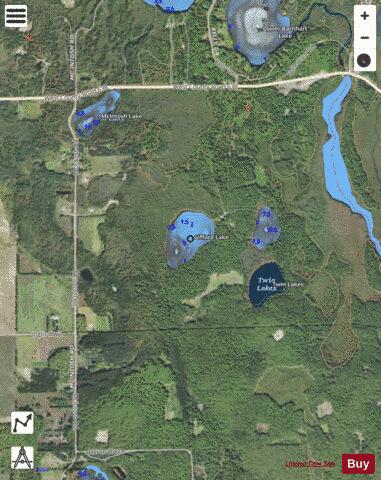 Gifford Lake depth contour Map - i-Boating App - Satellite