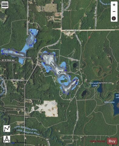 Harper Lake ,Lake depth contour Map - i-Boating App - Satellite