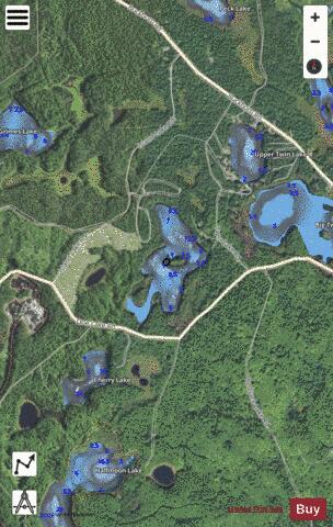 Island Lake ,Alger depth contour Map - i-Boating App - Satellite