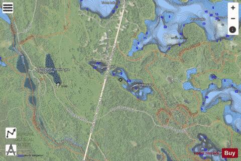 Kimball Lake Schoolcraft depth contour Map - i-Boating App - Satellite
