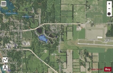 Hillsdale Rearing Pond #1 depth contour Map - i-Boating App - Satellite