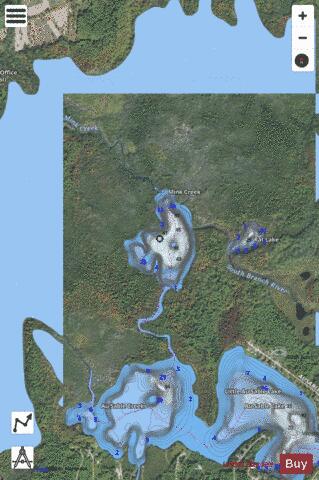 Little Au Sable Lake ,Ogemaw depth contour Map - i-Boating App - Satellite