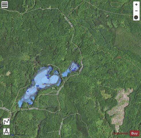 Little Brocky Lake depth contour Map - i-Boating App - Satellite