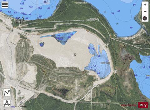Little Lake Presqueisle depth contour Map - i-Boating App - Satellite