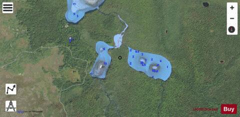 Little Two Hearted Lake ,Luce depth contour Map - i-Boating App - Satellite