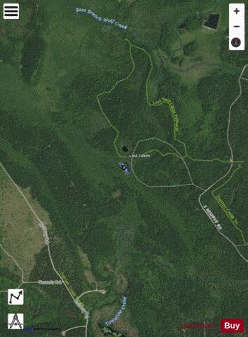 Lost Lake ,Ogemaw depth contour Map - i-Boating App - Satellite