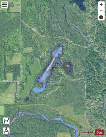 Maggie Lakes depth contour Map - i-Boating App - Satellite