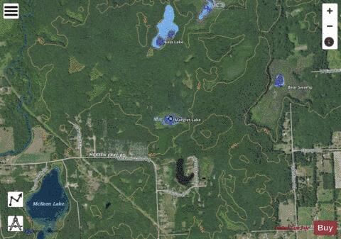 Margret Lake Lapeer depth contour Map - i-Boating App - Satellite