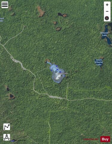 Moon Lake ,Luce depth contour Map - i-Boating App - Satellite