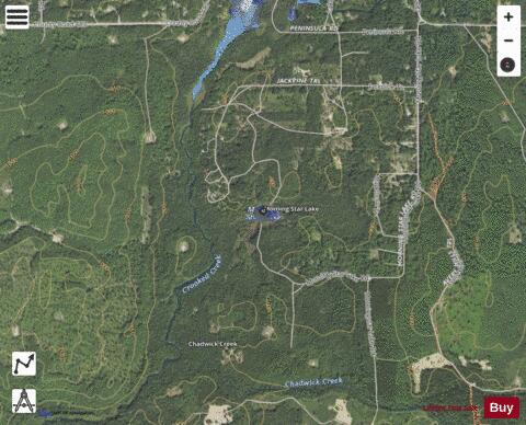 Morning Star Lake Montmorency depth contour Map - i-Boating App - Satellite