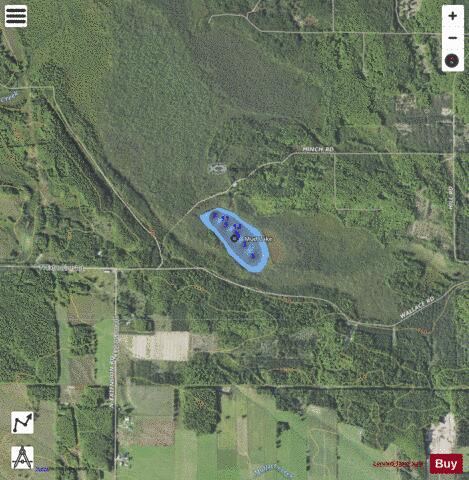 Mud Lake Cheboygan depth contour Map - i-Boating App - Satellite