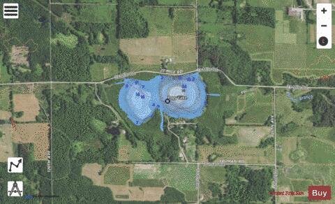 Pogy Lake depth contour Map - i-Boating App - Satellite
