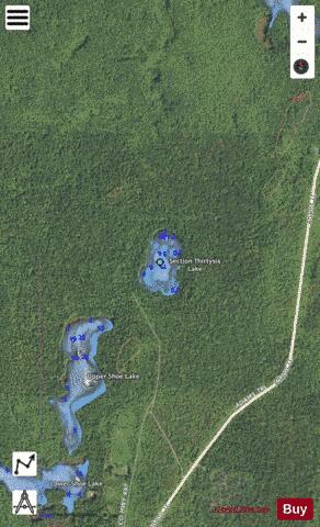 Section 36 Lake depth contour Map - i-Boating App - Satellite