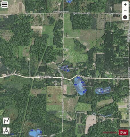 Woodard Lake depth contour Map - i-Boating App - Satellite
