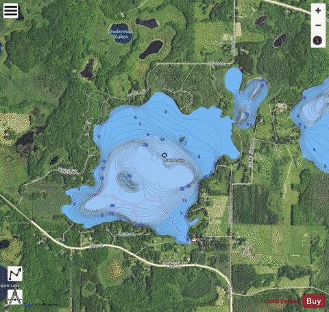 Nord Lake depth contour Map - i-Boating App - Satellite