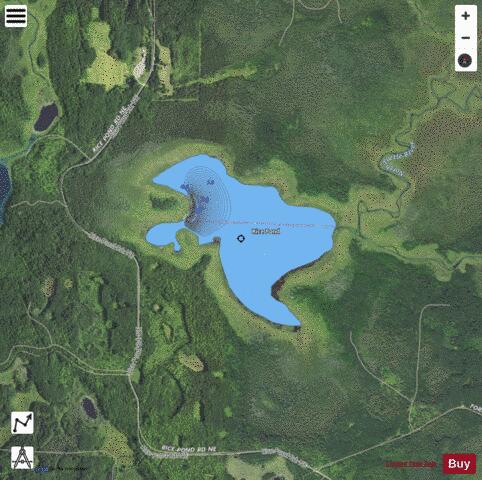 Rice Pond depth contour Map - i-Boating App - Satellite