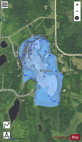 Lake Sandy depth contour Map - i-Boating App - Satellite