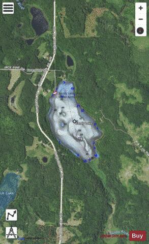 Sandy Lake depth contour Map - i-Boating App - Satellite