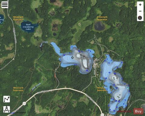 Hoot Owl Lake depth contour Map - i-Boating App - Satellite