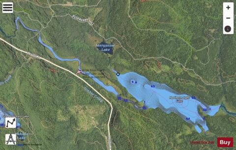 Northern Light Lake + depth contour Map - i-Boating App - Satellite