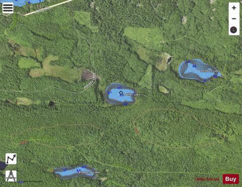 Pocket Lake depth contour Map - i-Boating App - Satellite