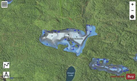 Little Trout Lake depth contour Map - i-Boating App - Satellite