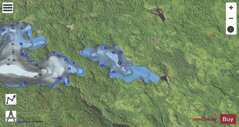 Lac Lake depth contour Map - i-Boating App - Satellite