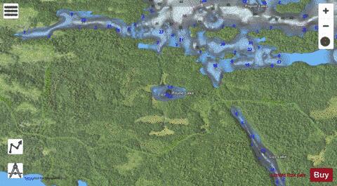 Prune Lake depth contour Map - i-Boating App - Satellite