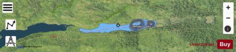 Whisker Lake depth contour Map - i-Boating App - Satellite