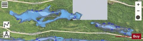 East Pope Lake + West Pope Lake depth contour Map - i-Boating App - Satellite